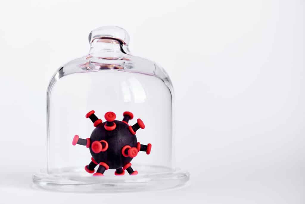 Virus toy under glass 573662